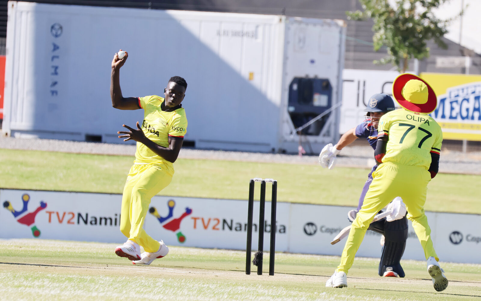 Cricket Cranes fielding against Namibia