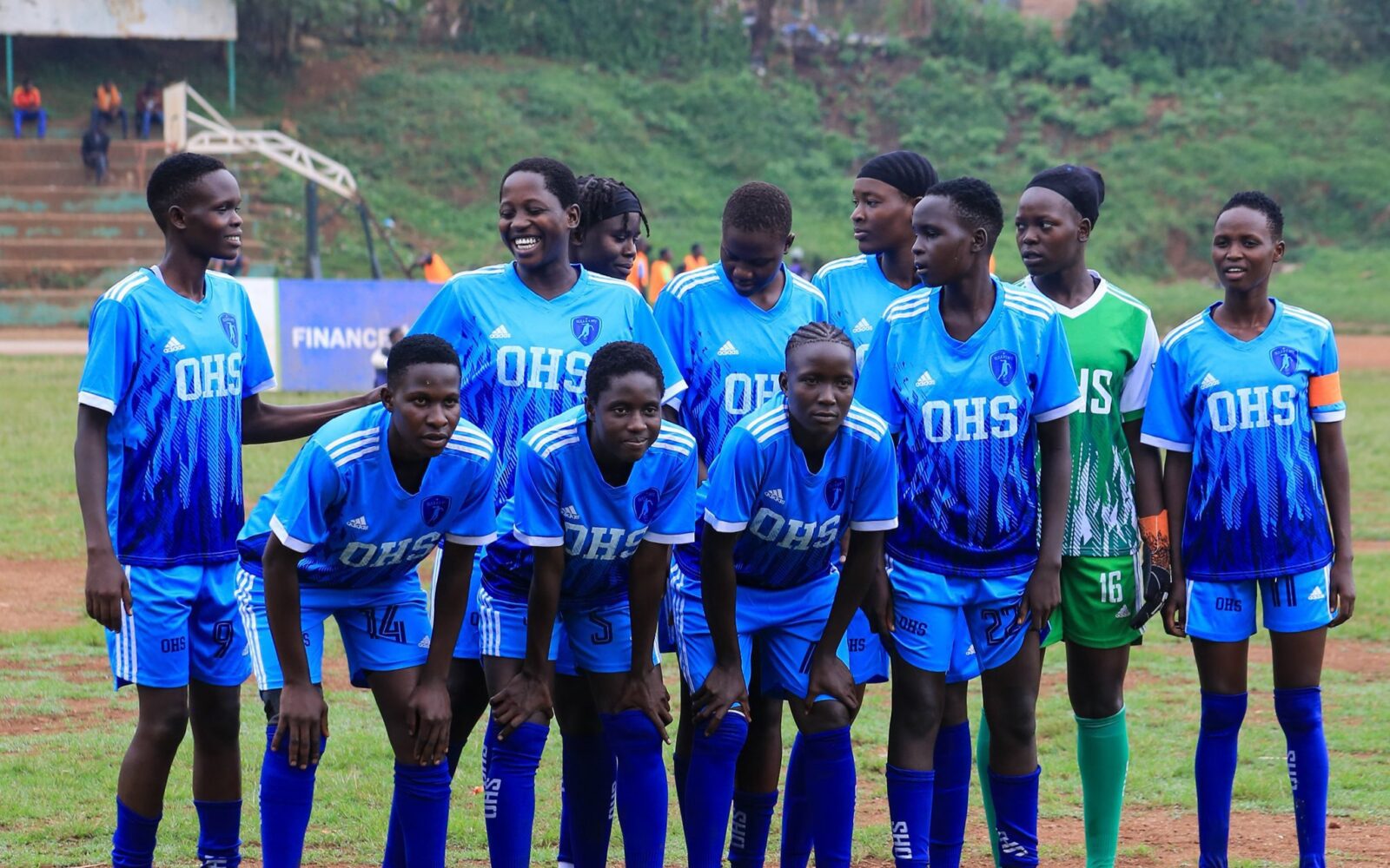 Olila High players before a FUFA Women Super League fixture