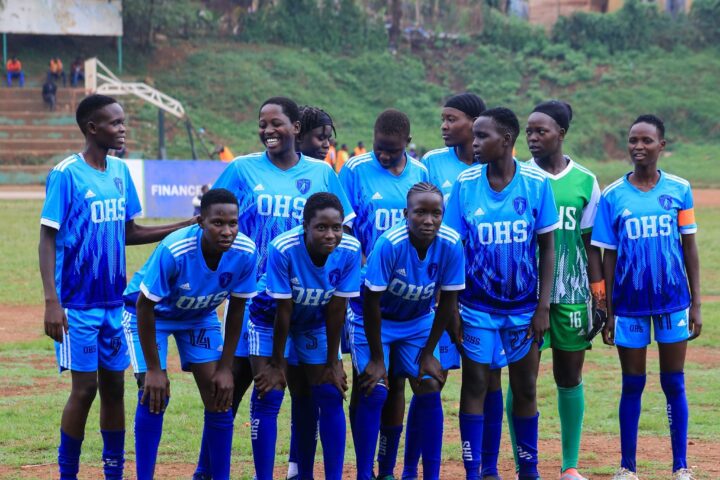 Olila High players before a FUFA Women Super League fixture