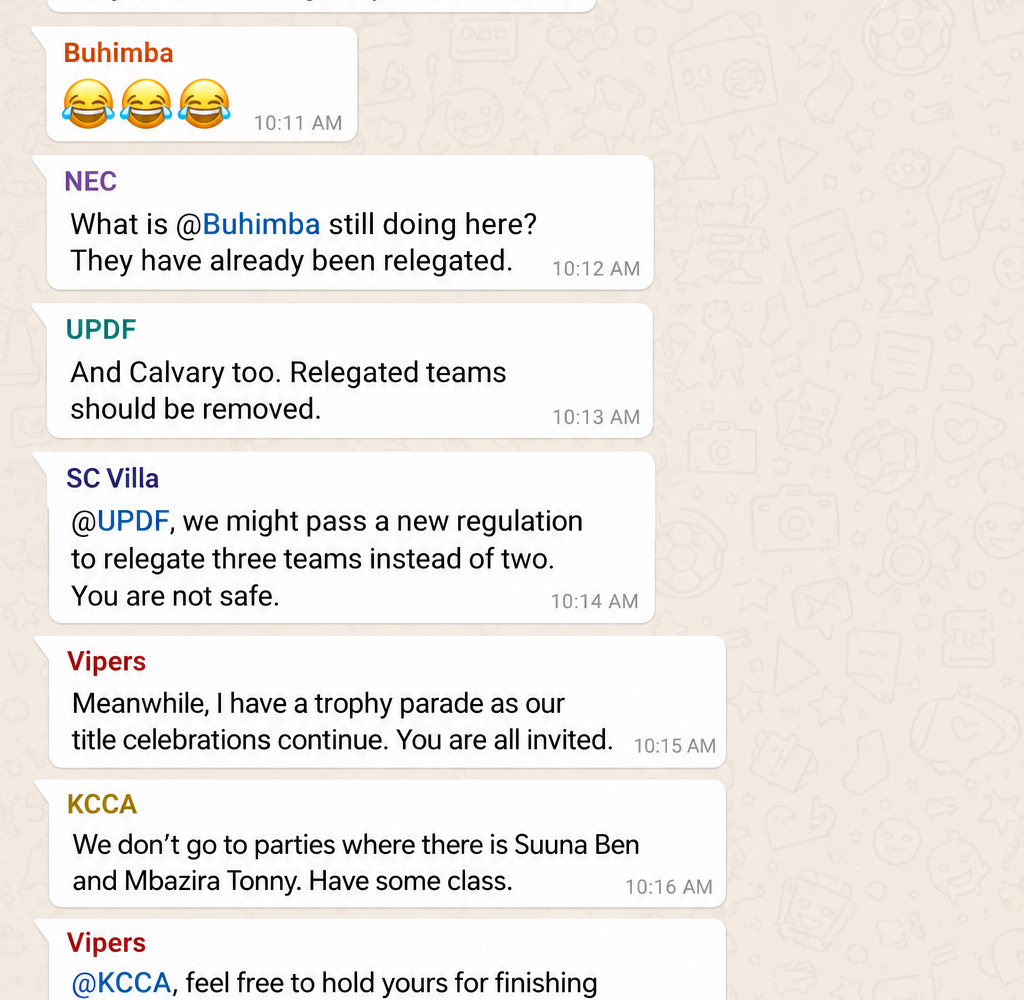Inside UPL WhatsApp Group: Lugazi, Express in trouble after FUFA jibe