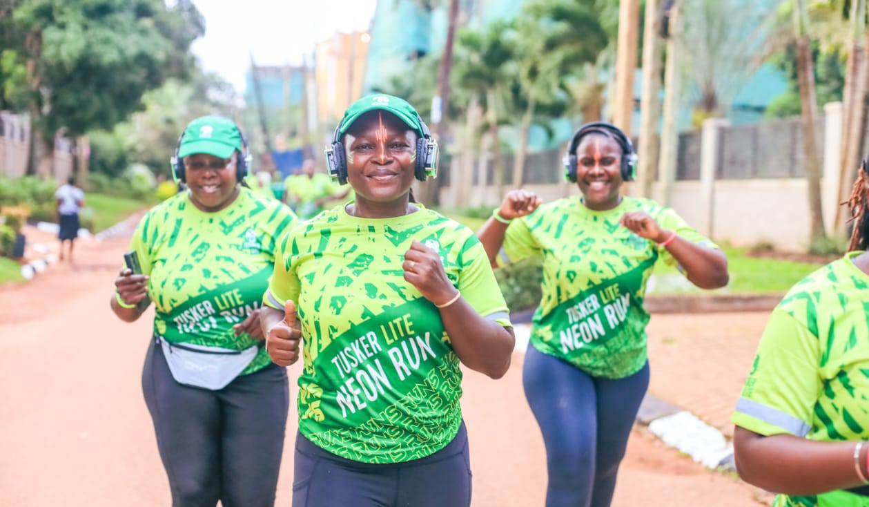 Tusker Lite Neon Run lights up Kampala with silent disco experience
